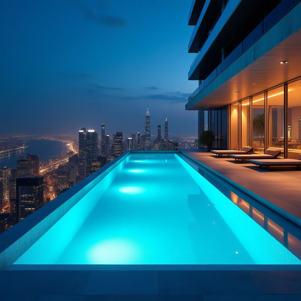 Piscine sur le toit